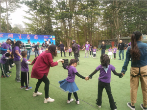 春游踏青东莞市贝贝幼儿园大A班户外亲子游选择松山湖生态园